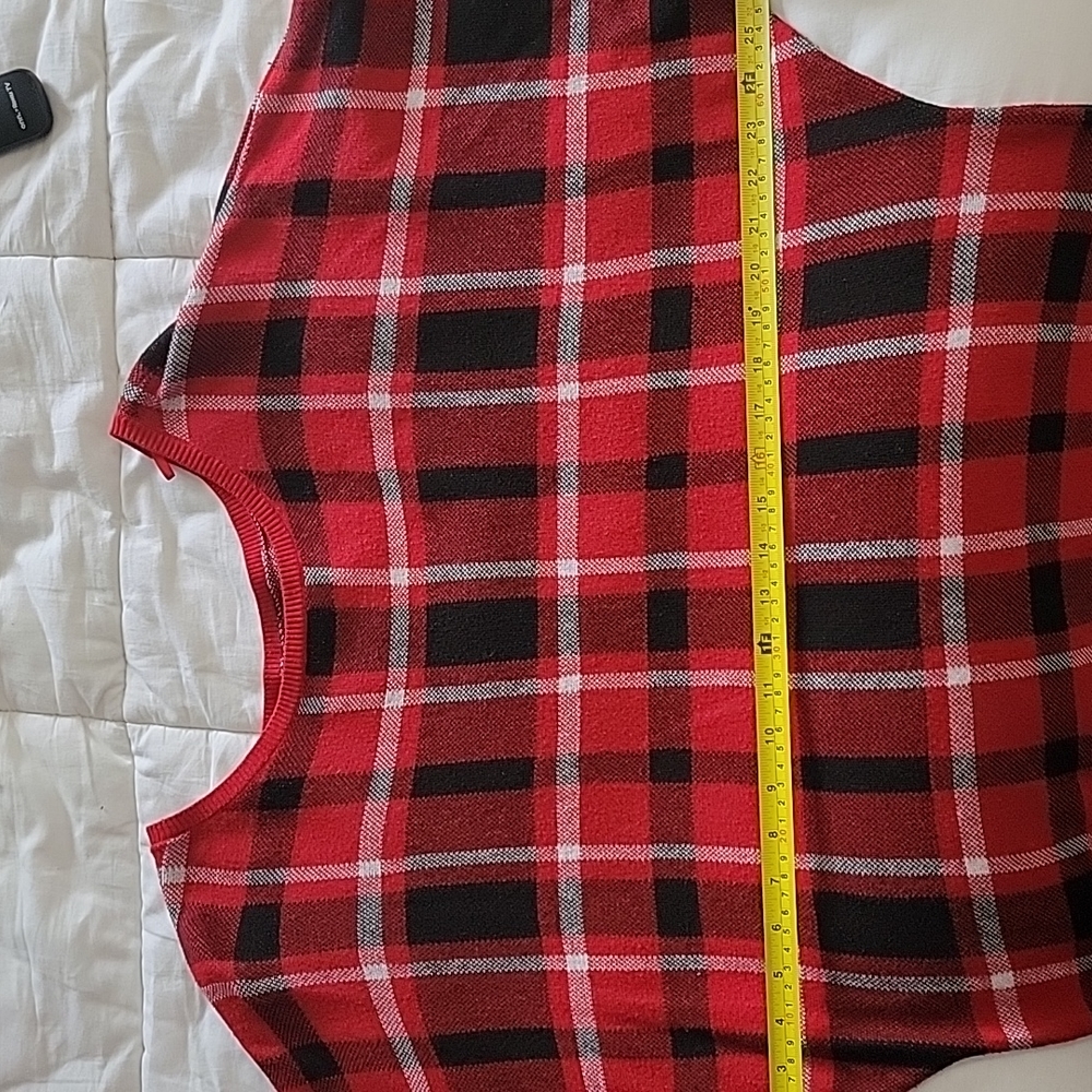 Plaid sweater top - Picture 5 of 6